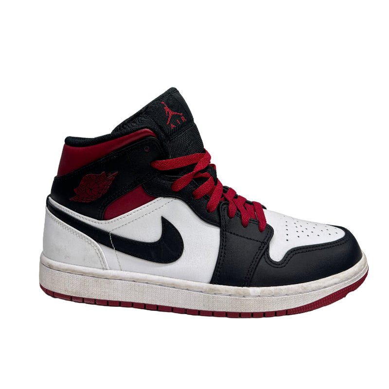 Used Jordan 1 Mid Black Toe US Men's 8 - Women's 9.5