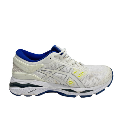Used GEL-Kayano 24 White Blue Neon US Men's 10 - Women's 11.5