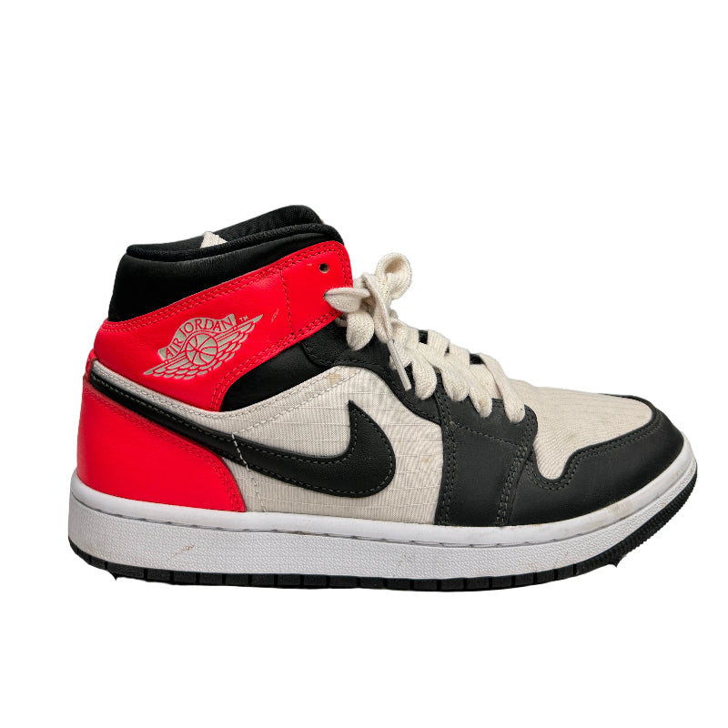 Used Jordan 1 Mid White Charcoal Pink