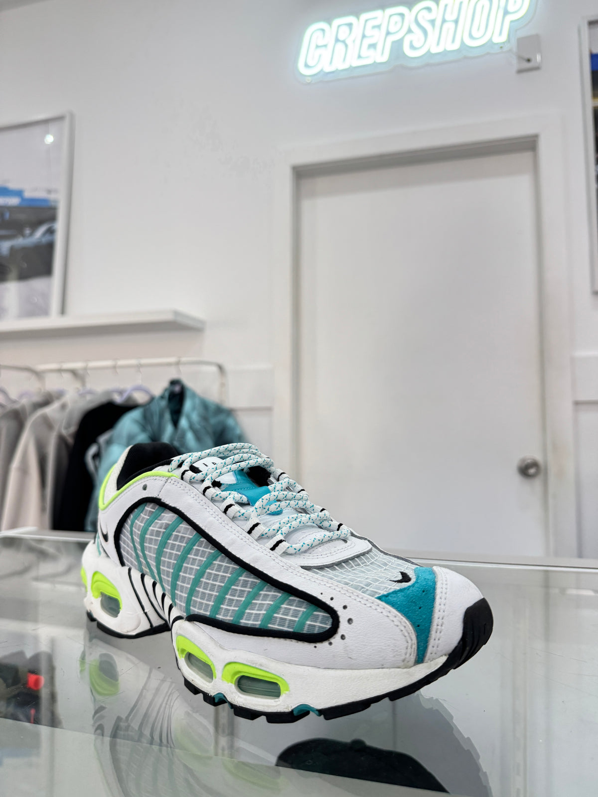 Used Nike Air Max Tailwind 4 White Green Blue