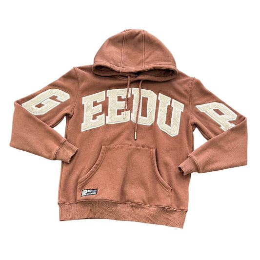 Used Team Logo Brown Wheat Hoodie S