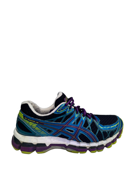 Used GEL-Kayano 20 Black Purple Blue US Women's 8 - Men's 6.5