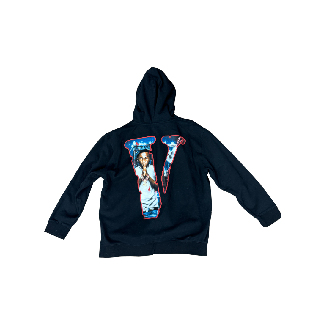 Used Pop Smoke Vlone Black Hoodie 2-xl