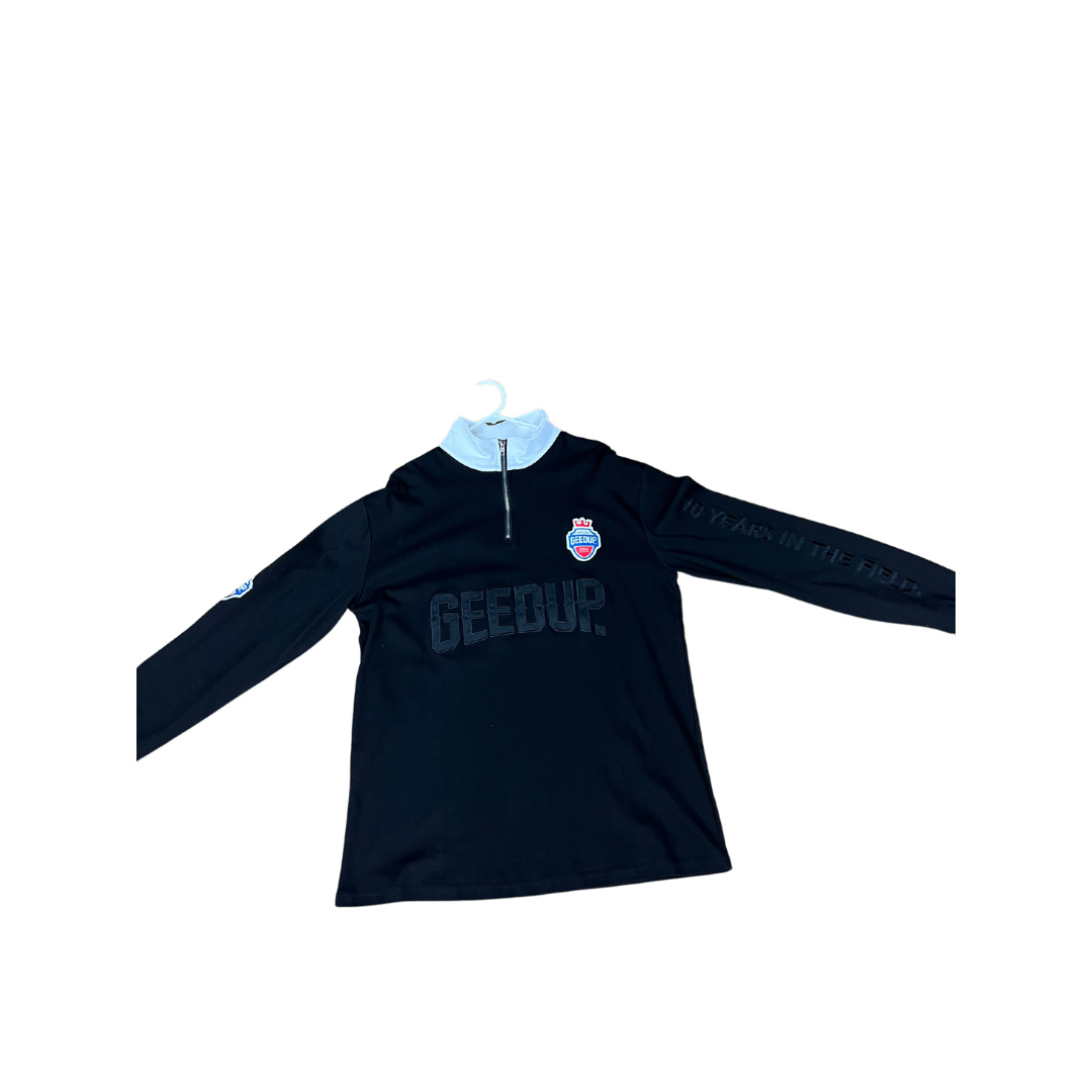 Used Play For Keeps Quarter Zip Black White Collar Crep Shop