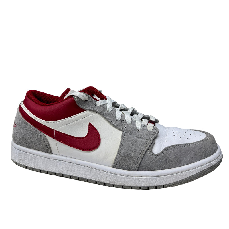 Used Air Jordan 1 Low SE Light Smoke Grey Gym Red US Men's 11.5 - Women's 13