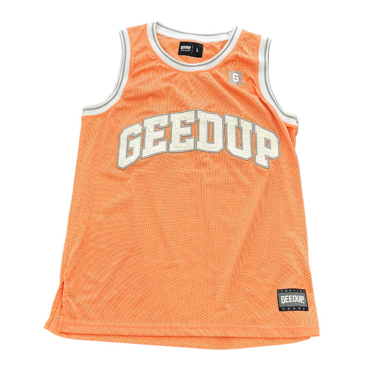 Used Geedup Orange Basketball Jersey L