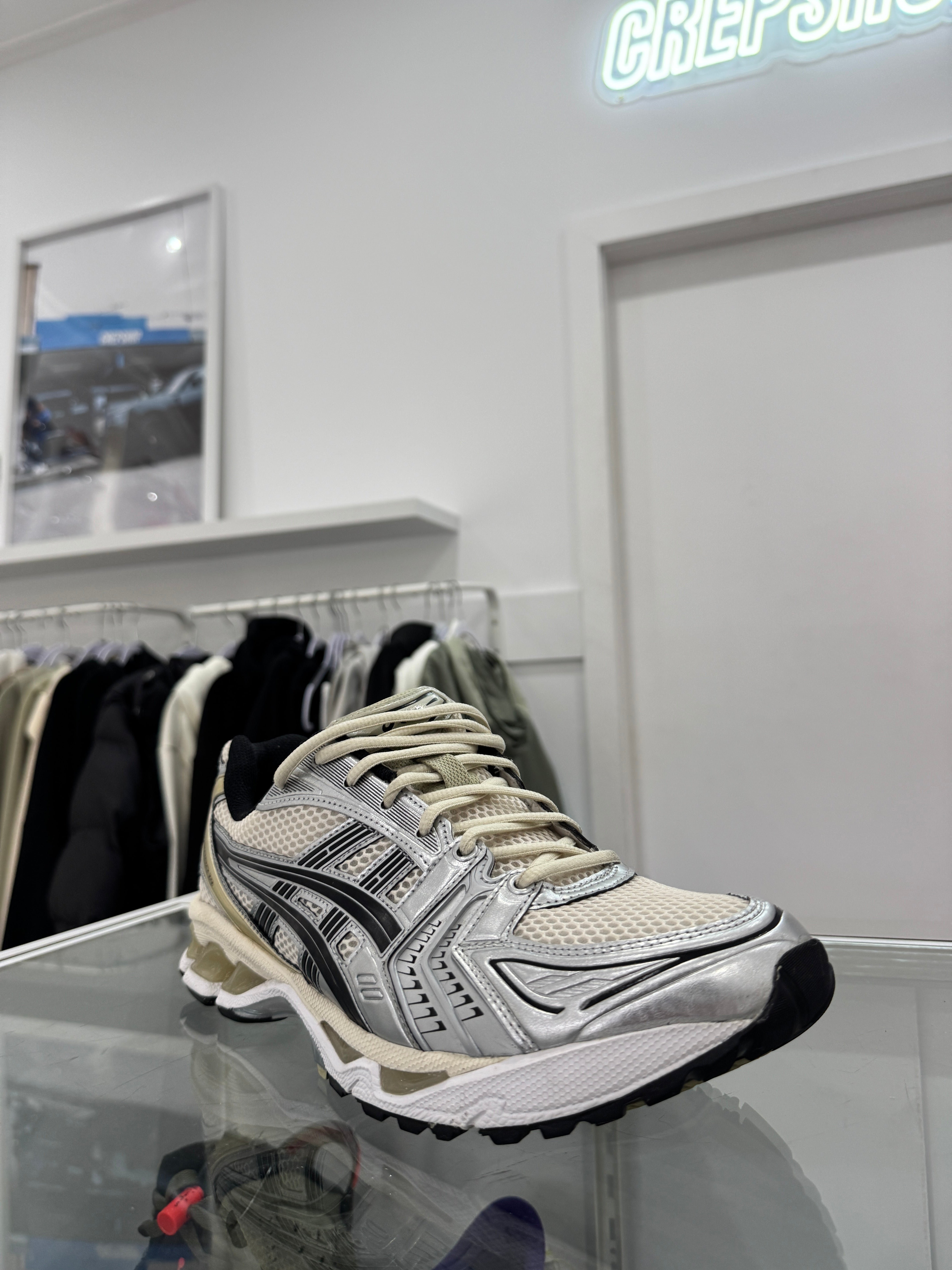 Used ASICS Gel-Kayano 14 Birch Pure Silver