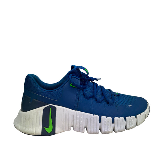 Used Metcon 5 Court Blue Green Strike US Men's 12 - Women's 13.5