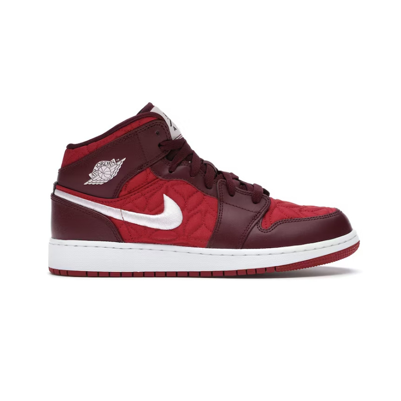 Jordan 1 Mid SE Red Quilt GS