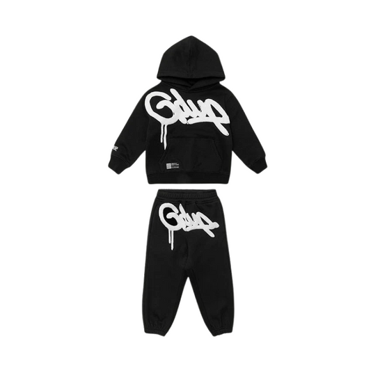 Geedup Handstyle Tracksuit 'Black/White' KIDS