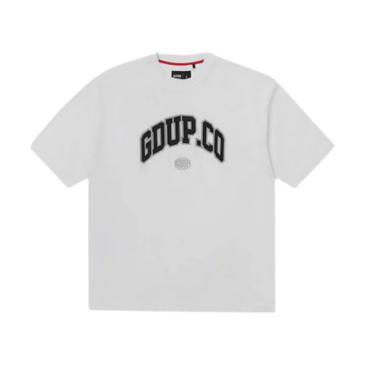 Geedup . CO T-SHIRT 'White/Black Arch'