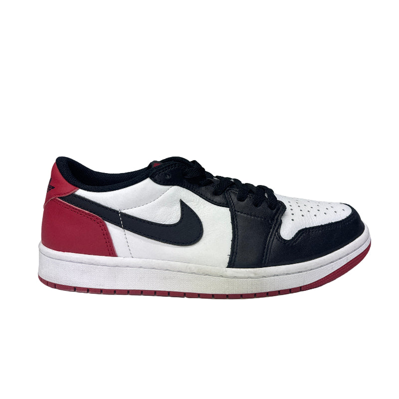 Used Jordan 1 Retro Low OG Black Toe 2023 US Men's 9 - Women's 10.5