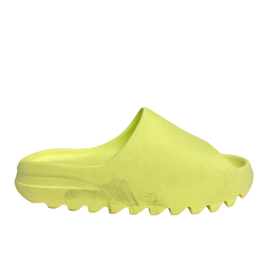 Used Yeezy Slides Glow Green US Men's 11 - Women's 12.5
