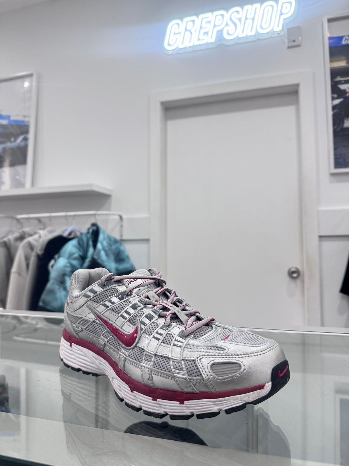 Used Nike P-6000 Silver Red