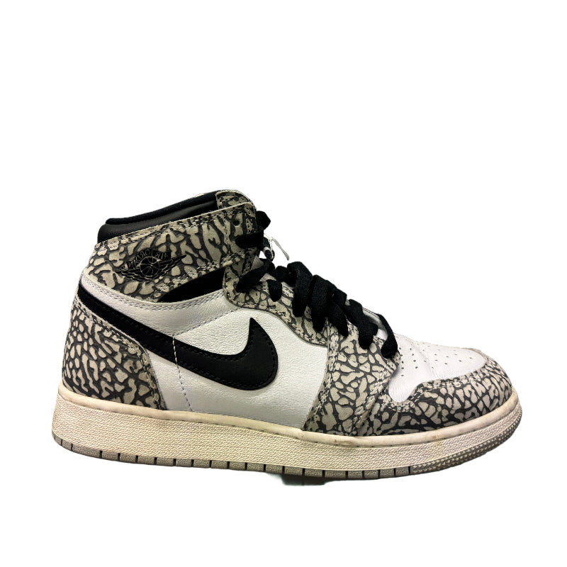 Used Air Jordan 1 Retro High OG GS White Cement US 6.5Y - Women's 8