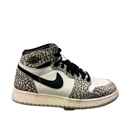 Used Air Jordan 1 Retro High OG GS White Cement US 6.5Y - Women's 8