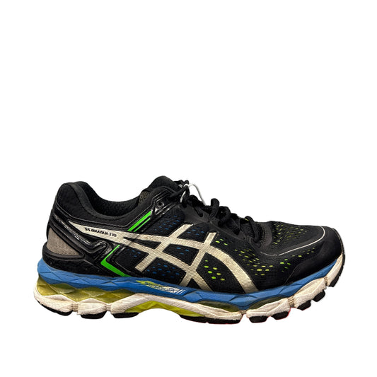 Used GEL-Kayano 22 Black Blue Green us-mens-9-5-womens-11