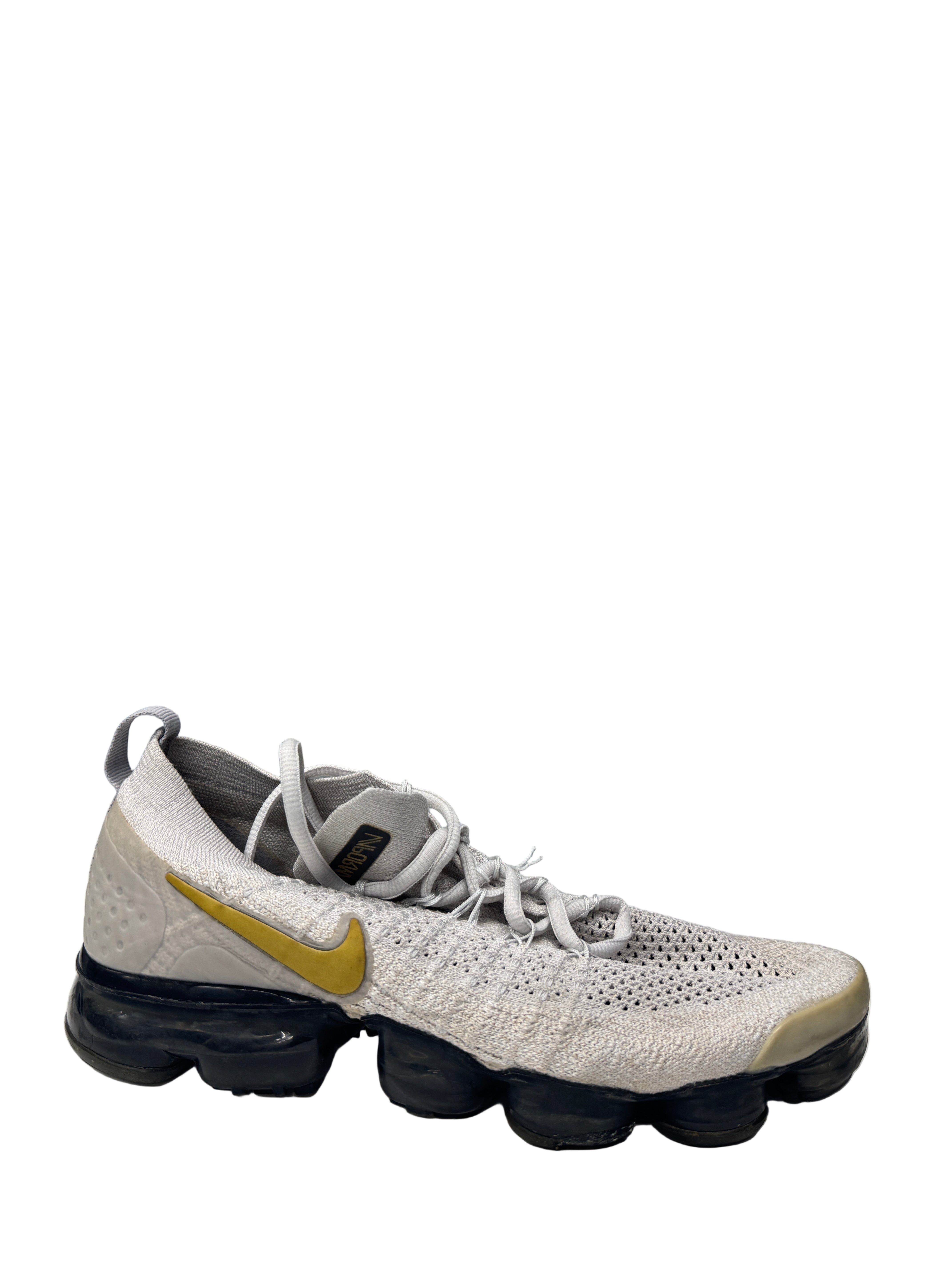 Used Vapormax Flyknit White Gold Black