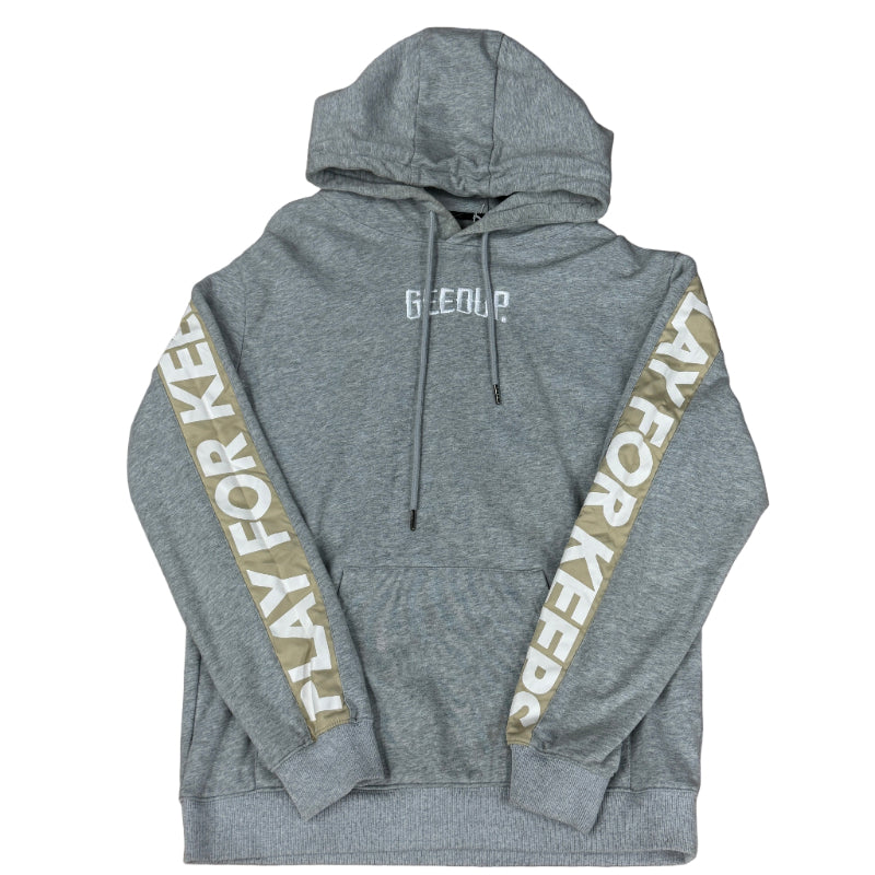 Used Basic Logo W PFK Logo Sleeve  Hoodie Grey Cream L