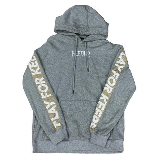 Used Basic Logo W PFK Logo Sleeve  Hoodie Grey Cream L