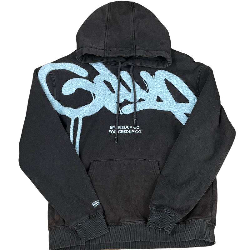 Used Handstyle Hoodie Graphite Pale Blue