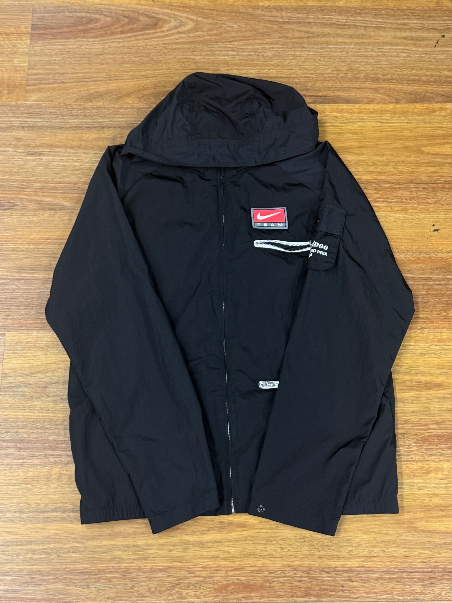 Used Windbreaker Jacket Black White S
