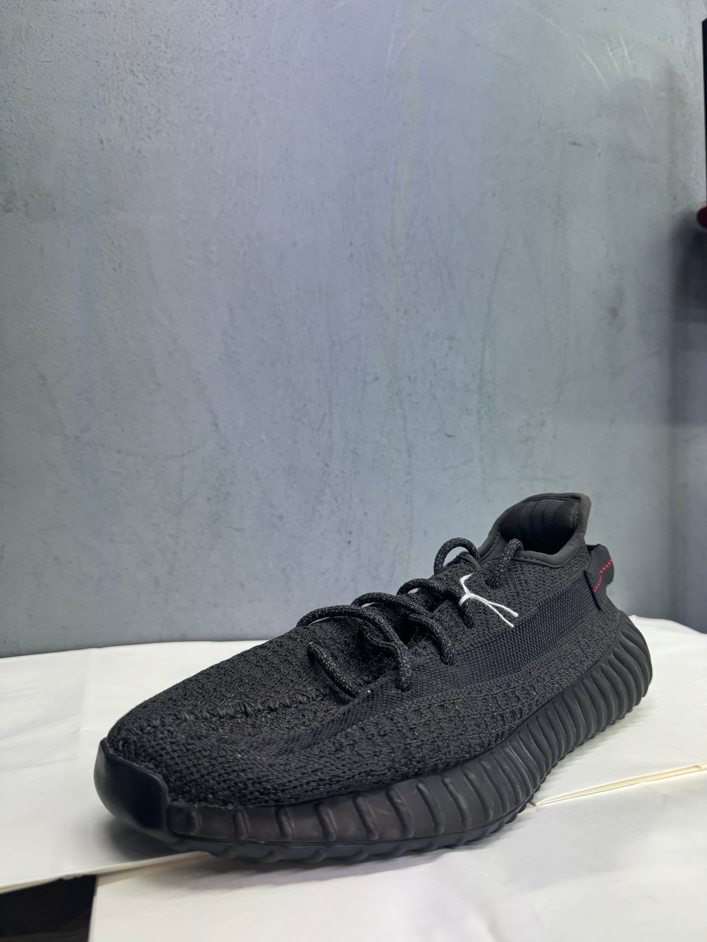 Used Yeezy Boost 350 V2 Static Black Reflective US Men's 10.5 - Women's 12