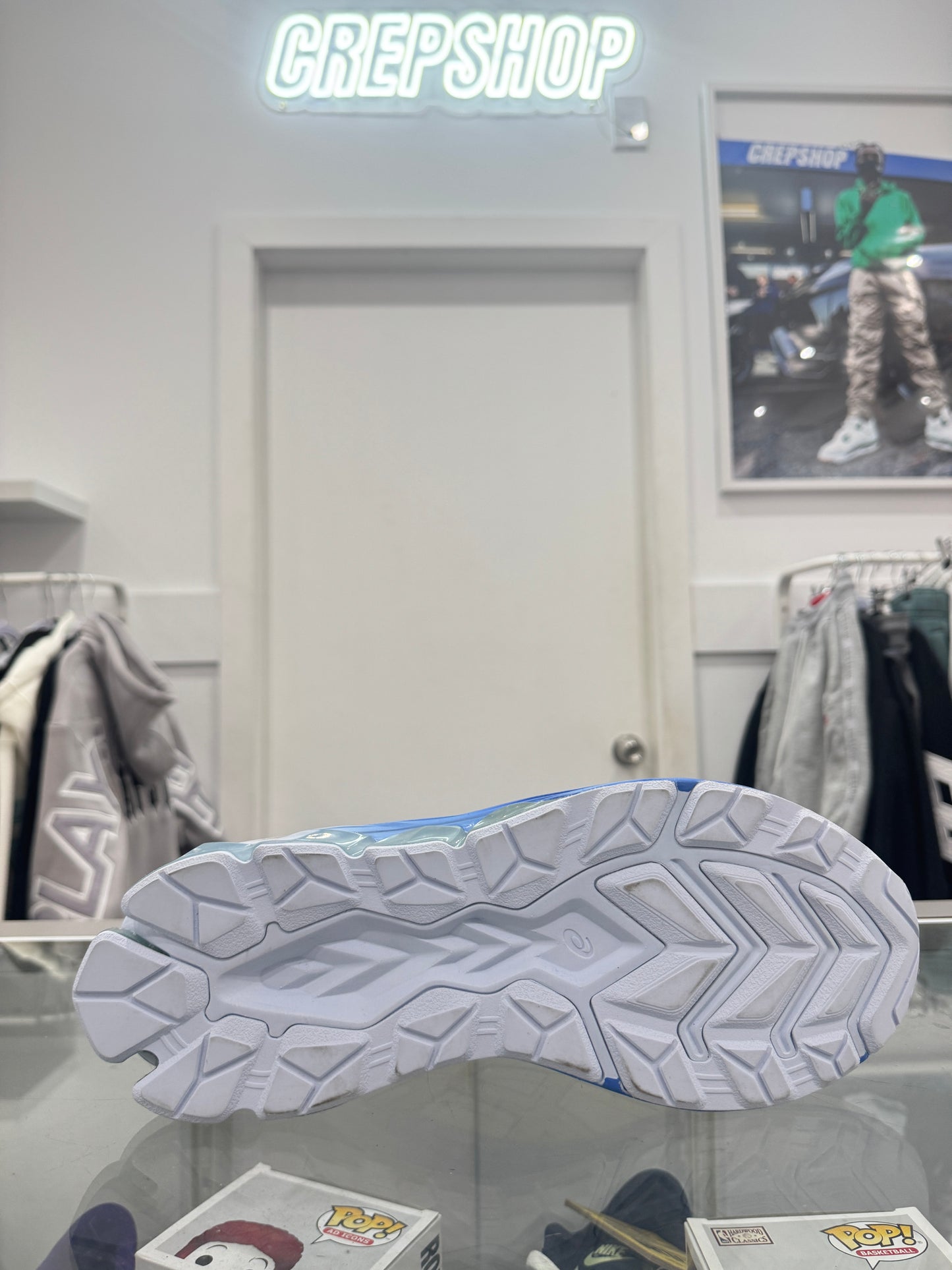 Used GEL-Quantum 180 White Blue Women's US Women's 12 - Men's 10.5