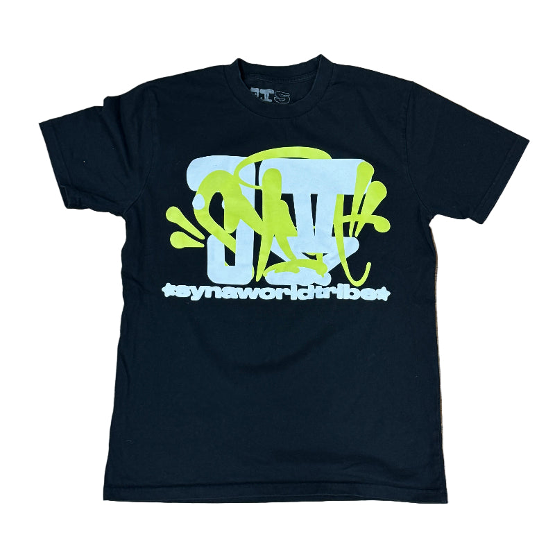 Used Syna x Judah Tribe T Shirt 'Black/Neon Green'
