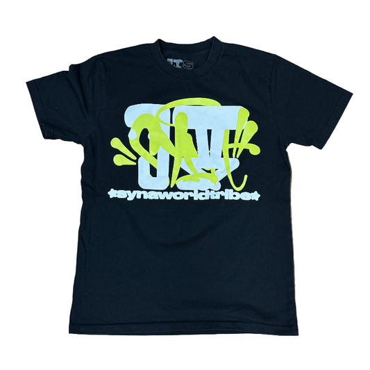 Used Syna x Judah Tribe T Shirt 'Black/Neon Green'