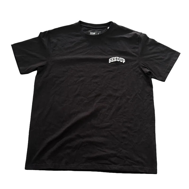 Geedup Micro Team Logo T Shirt 'Black/White'