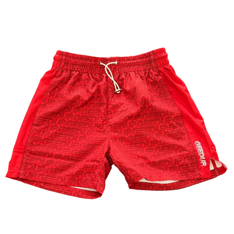 Geedup Monogram Swim Shorts 'Red'