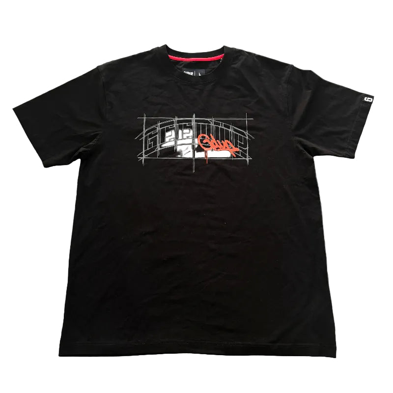 Geedup Blueprint GDUP Logo T Shirt 'Black/Orange'