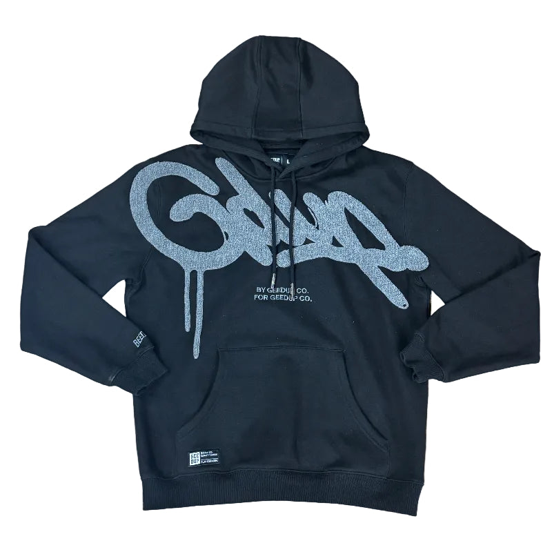 Used Geedup Handstyle Black/Grey Hoodie