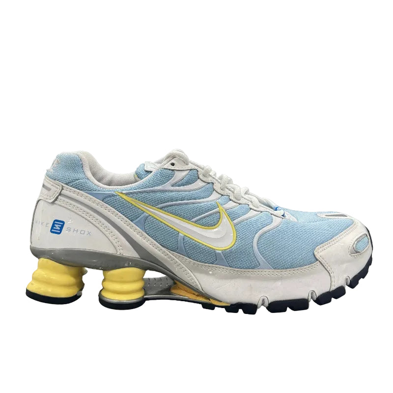 Used Nike Shox Turbo 6 White Yellow Blue