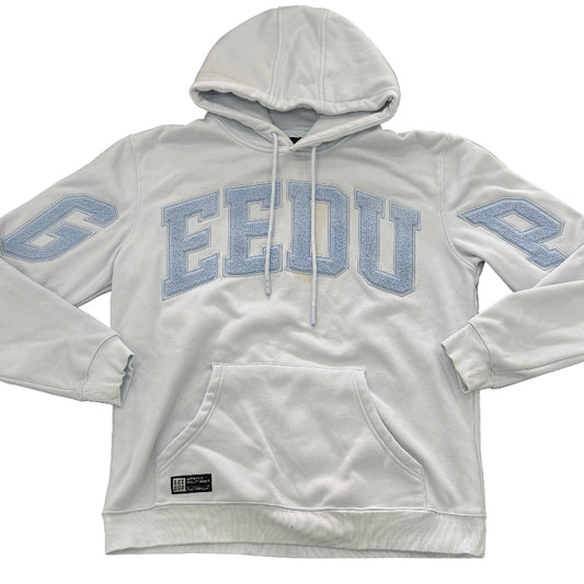 Used Team Logo Baby Blue Hoodie XL