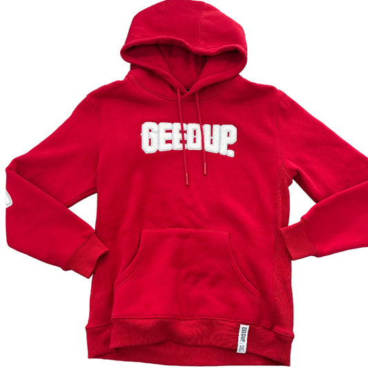 Used Play For Keeps Red White Hoodie M