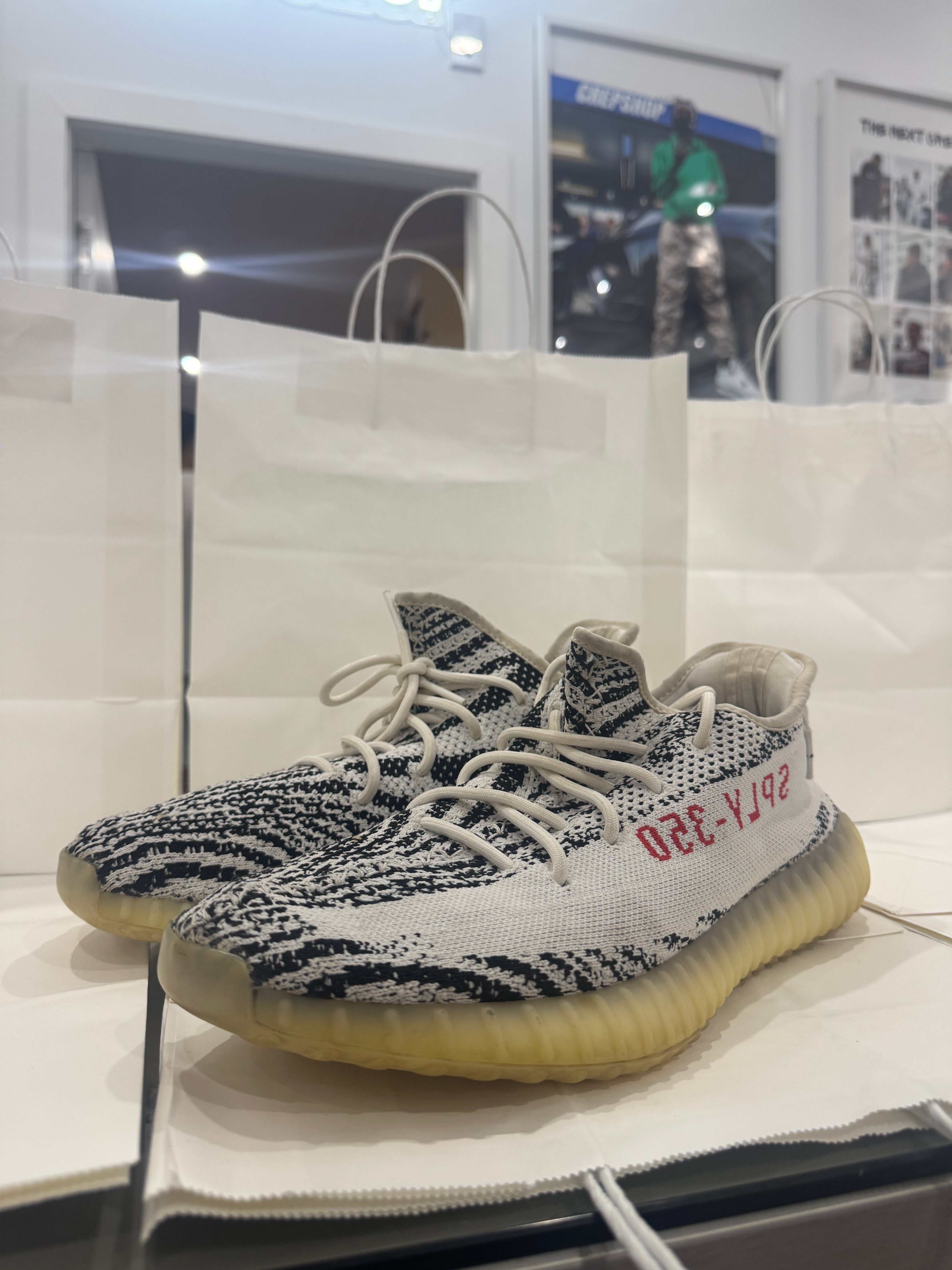 Used Yeezy Boost 350 V2 Zebra