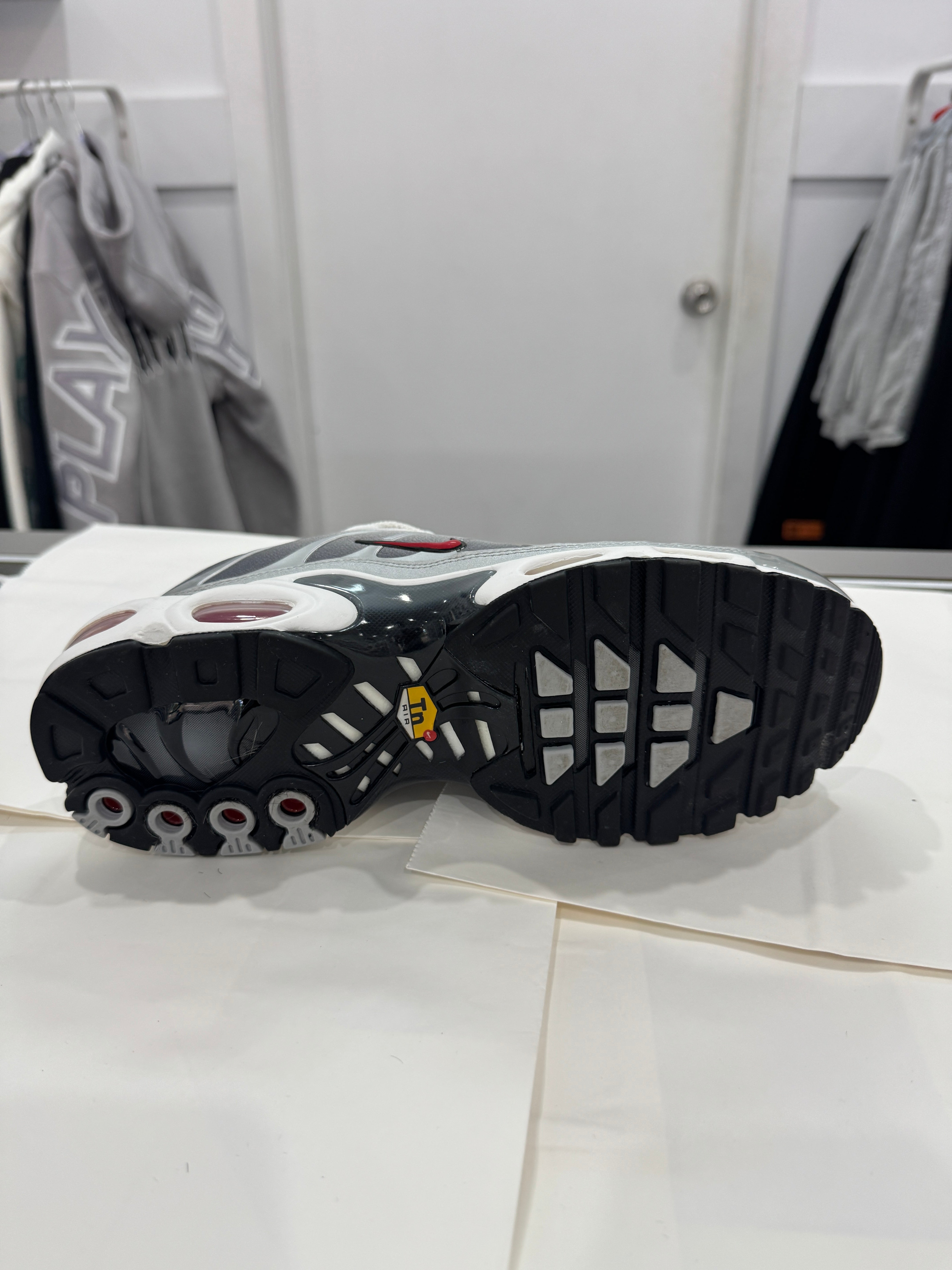 Used Nike Air Max Plus TN 'Metallic Silver University Red'