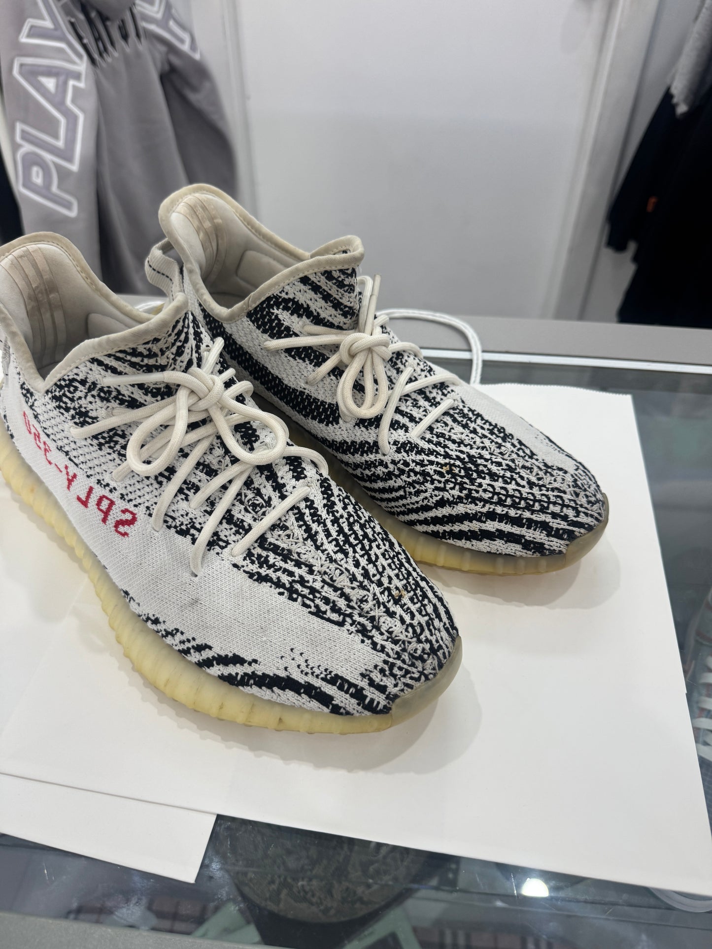 Used Yeezy Boost 350 V2 Zebra US Men's 11 - Women's 12.5