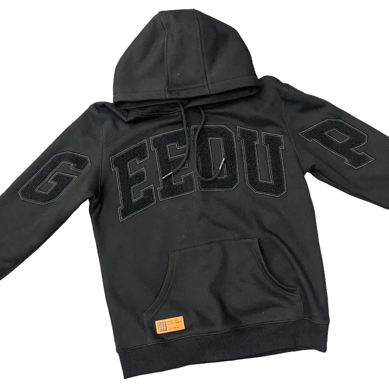 Used Geedup Team Logo Triple Black Hoodie