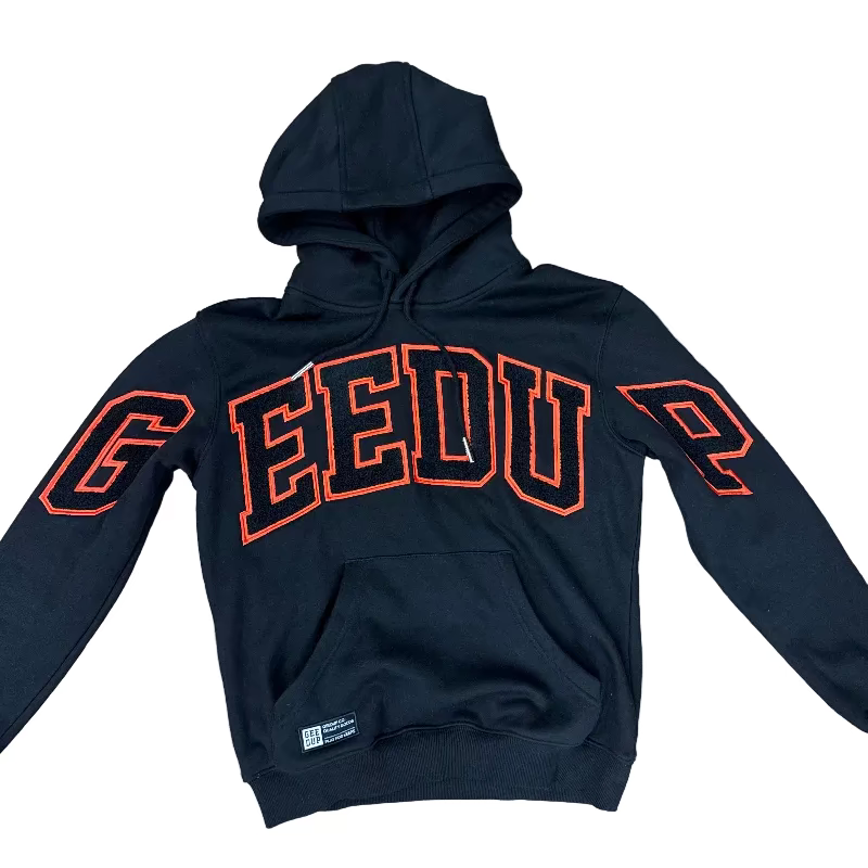 Used Geedup Team Logo Hoodie 'Black / Black Orange'