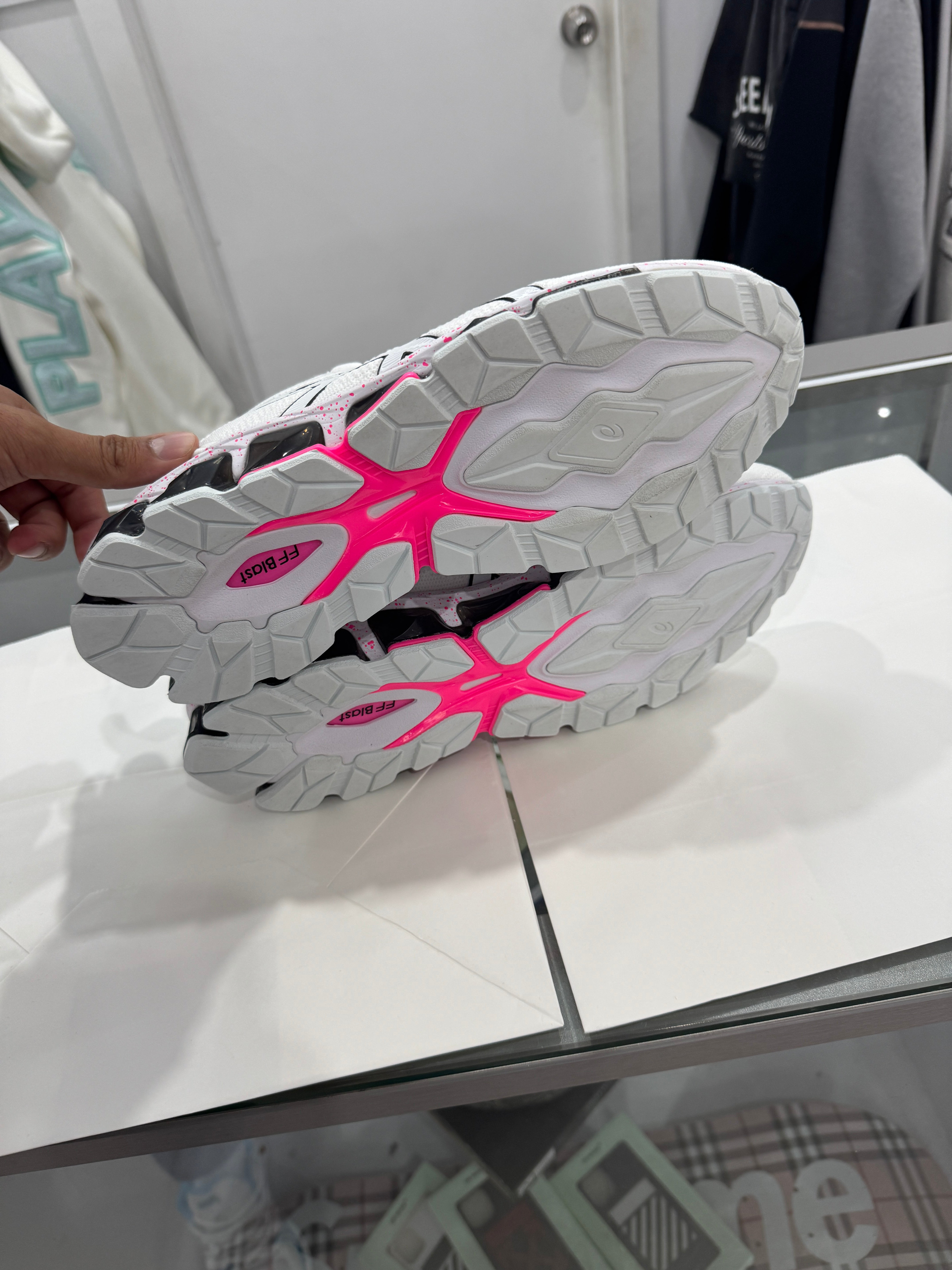 Used ASICS Gel Quantum 360 Knit 'White/Black/Pink' Men's 10