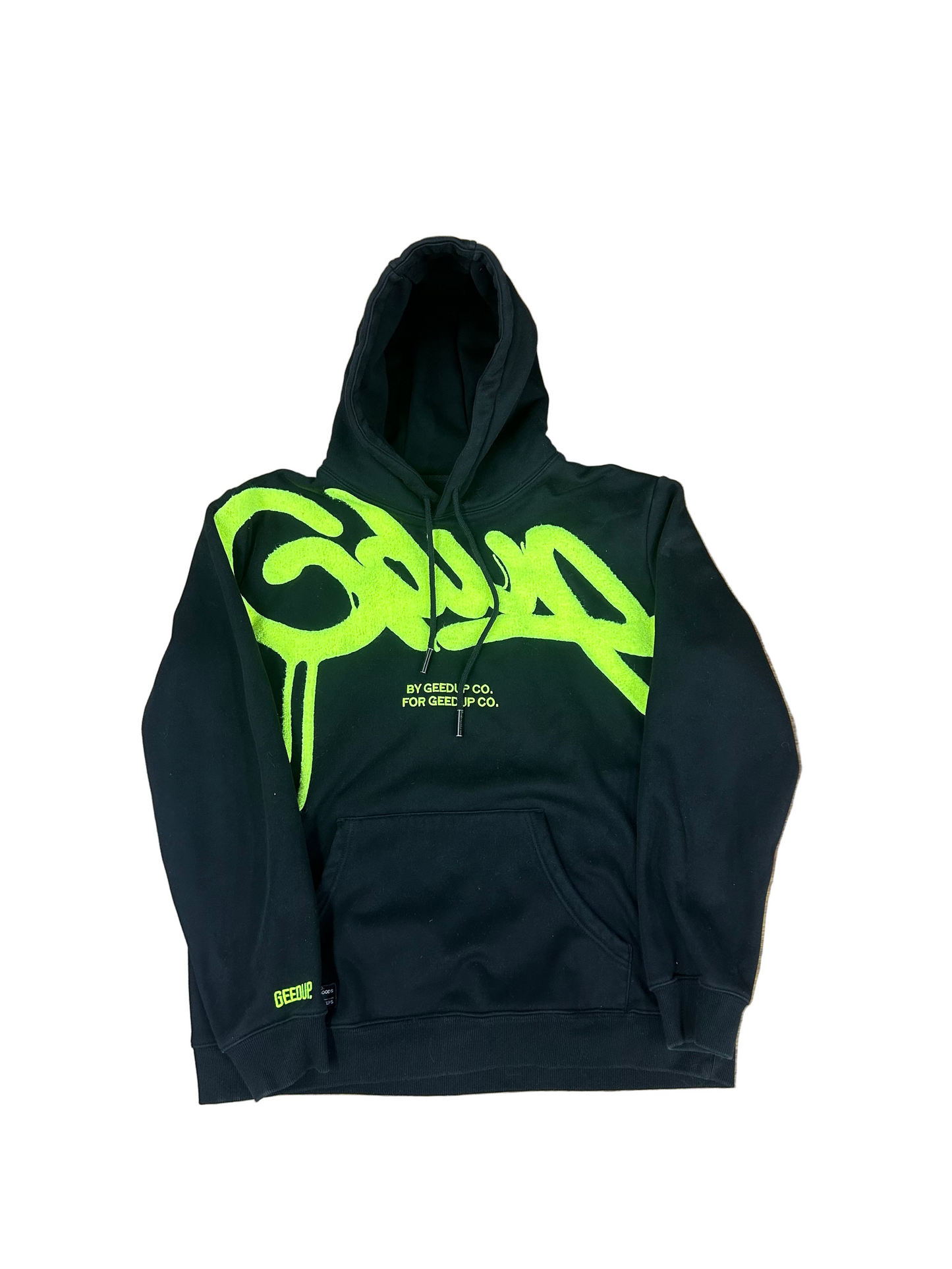 Used Black Neon Handstyle Hoodie Multiple Sizes