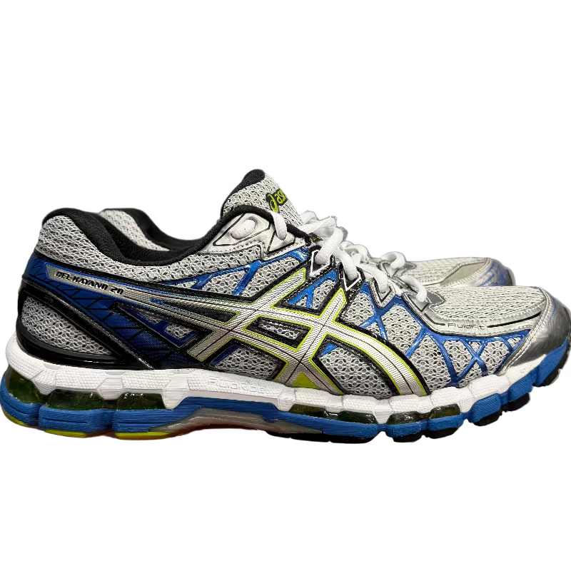 Used ASICS GEL-Kayano 20 Silver Green Blue