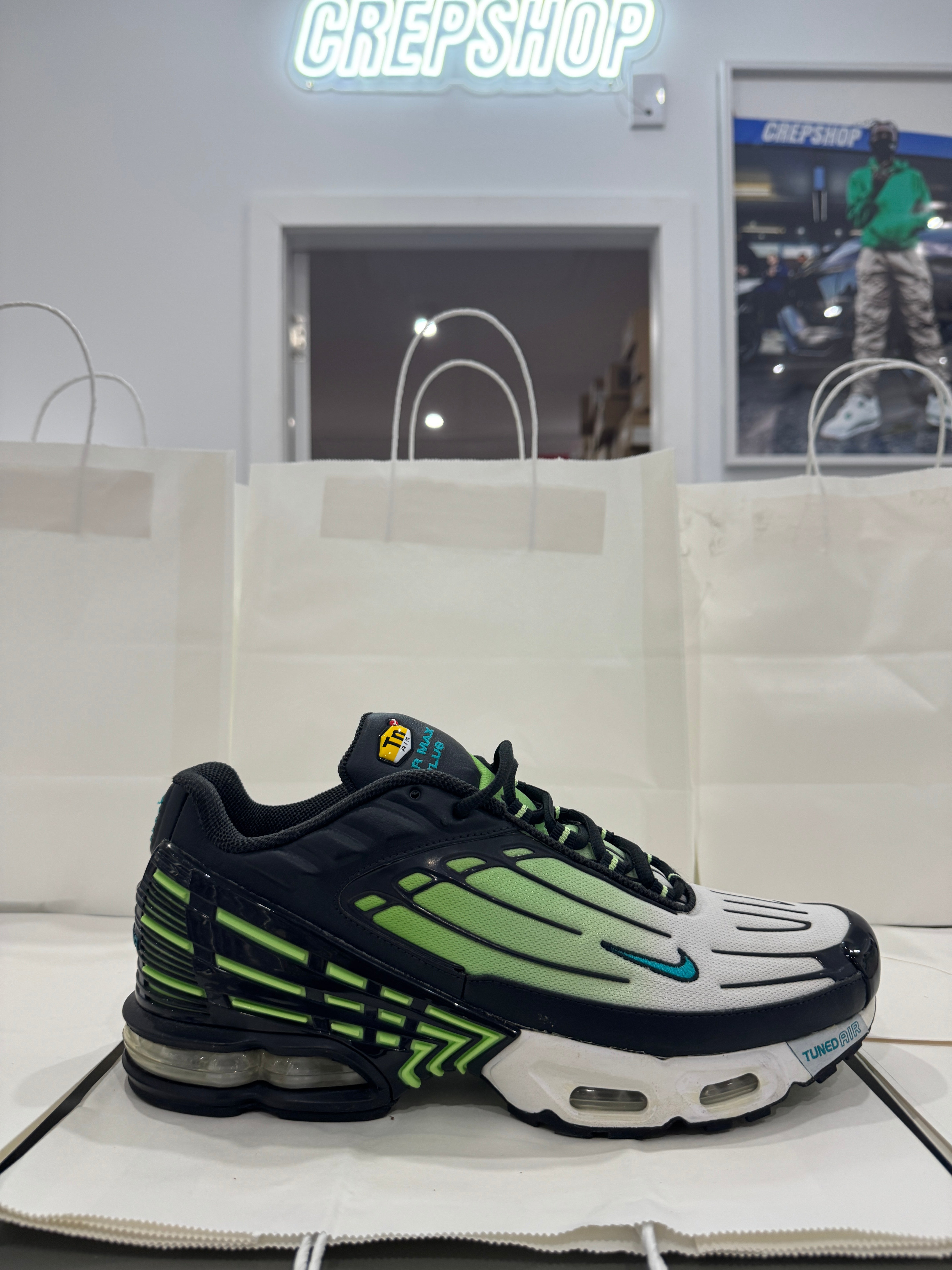 Used Nike Air Max Plus TN 3 'Off Noir Lime Glow'