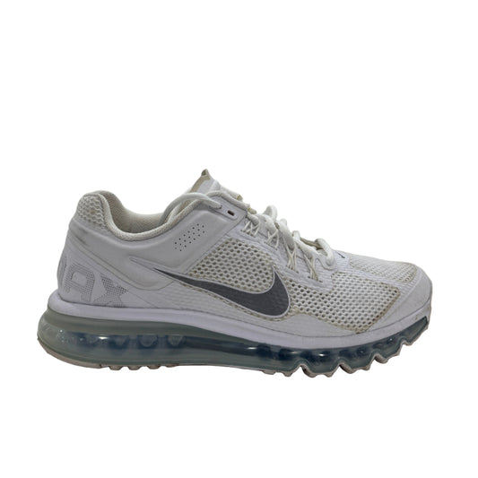 Used Air Max 2013 White Metallic Silver US Men's 9.5 - Women's 11