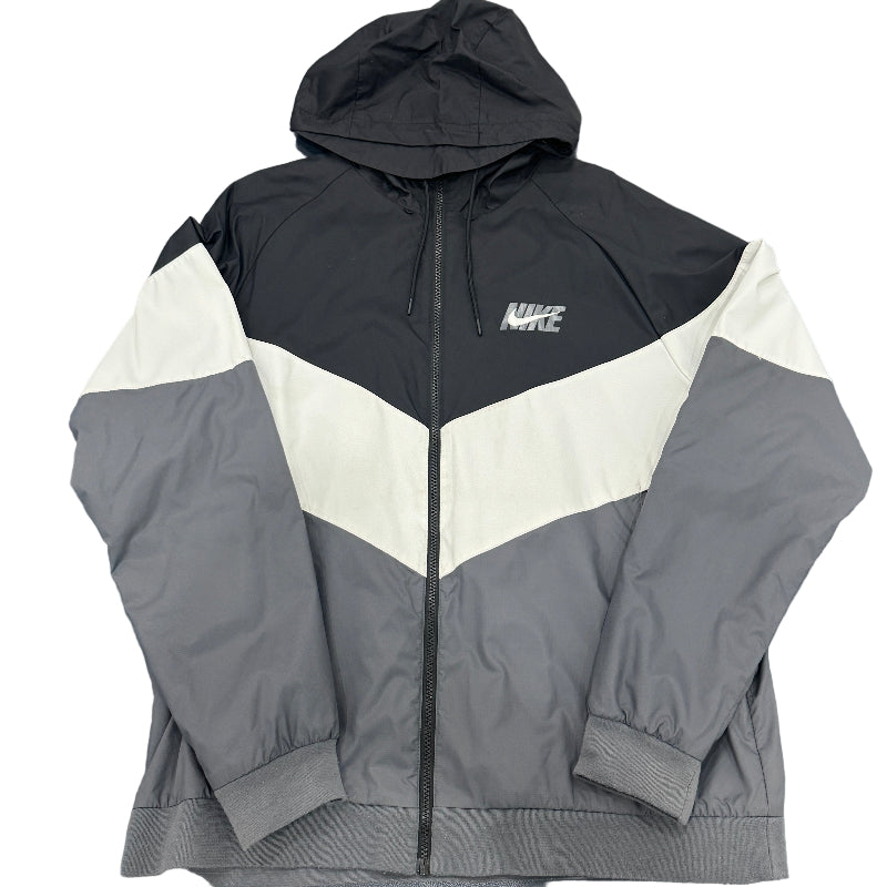 Used Black White Grey Windbreaker XL
