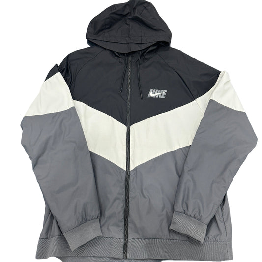 Used Black White Grey Windbreaker XL