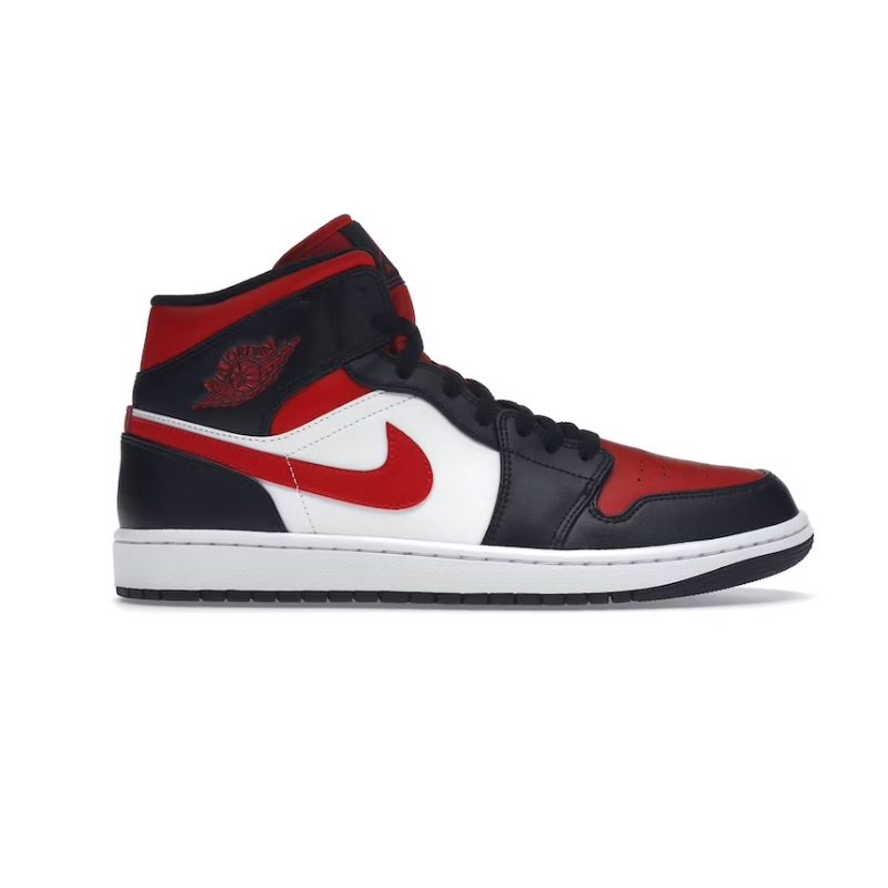 Jordan 1 Mid White Black Red 2022